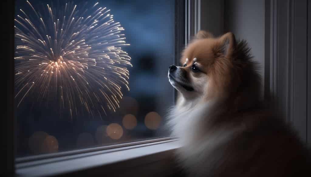 Fobia a los fuegos artificiales en perros